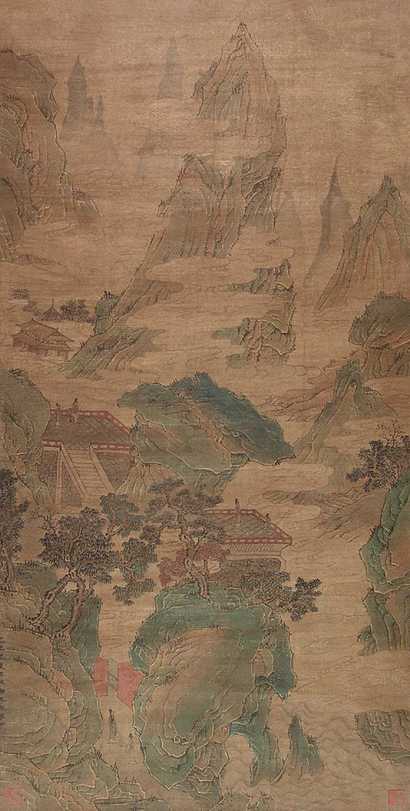 顾见龙 山水 立轴